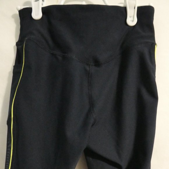 X BY GOTTEX xs, extra small navy leggings with neon stripe & sheer sides, BNWOT - Picture 7 of 10